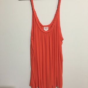 Mossimo orange crepe top